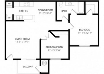 1 bed, 1 bath, 899 sqft, $1,140