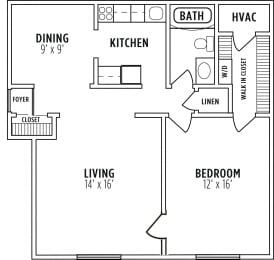 1 bed, 1 bath, 775 sqft, $1,243