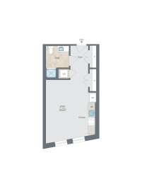Studio, 1 bath, 520 sqft, $2,041
