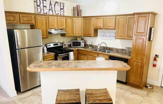 Oceanaire Apartments in Biloxi, MS photo of kitchen with stainless steel appliance