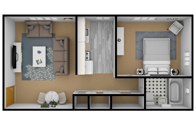 1 bed, 1 bath, 500 sqft, $800, Unit 1723-08