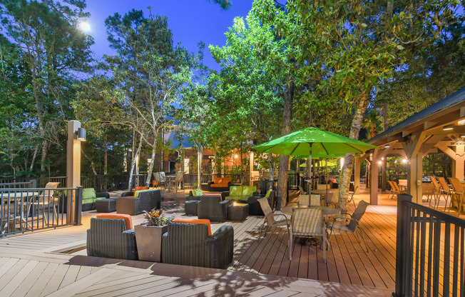 Spacious Patio With Sitting Arrangements at Lagniappe of Biloxi Apartment Homes, Biloxi, MS, 39532