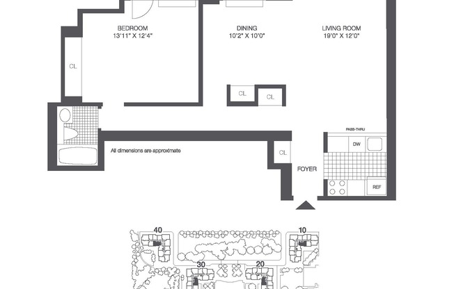 1 bed, 1 bath, 850 sqft, $4,300, Unit 40006A