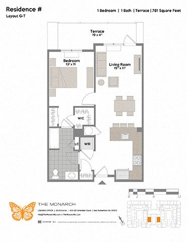 1 bed, 1 bath, 781 sqft, $2,590