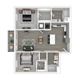 2 beds, 2 baths, 972 sqft, $2,176