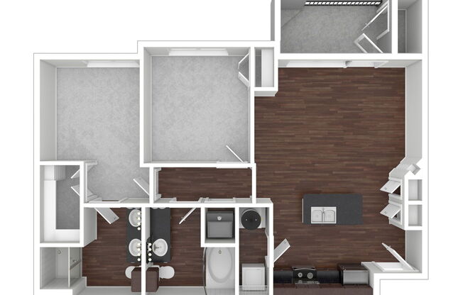 2 beds, 2 baths, 960 sqft, $1,359