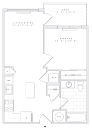 1 bed, 1 bath, 606 sqft, $2,388