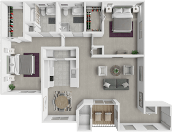 2 beds, 2 baths, 1,275 sqft, $1,815