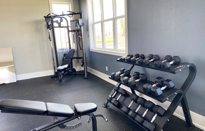 Free Weights at Meadowbrooke Apartment Homes in Grand Rapids, MI 49512