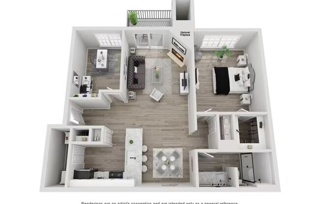 1 bed, 1 bath, 844 sqft, $977