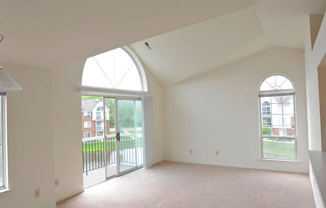 Third-Floor Vaulted Ceilings at Portsmouth Apartments, Novi