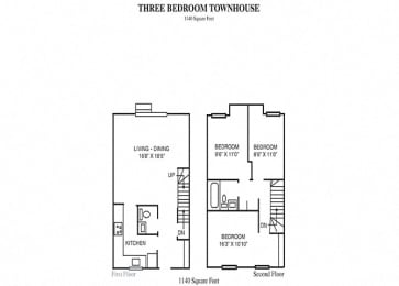 3 beds, 1.5 baths, 1,140 sqft, $1,587