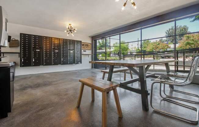 common area, amazon lockers