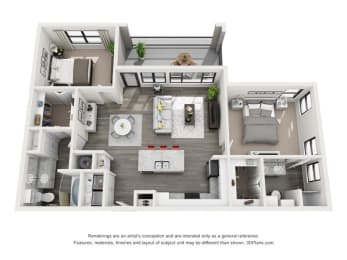 2 beds, 2 baths, 1,140 sqft, $2,429