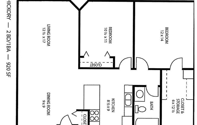 2 beds, 1 bath, 920 sqft, $1,425, Unit 1531-203
