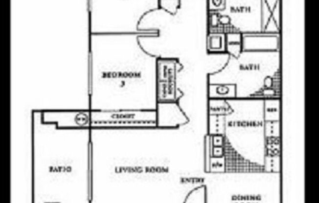 3 beds, 2 baths, 1,076 sqft, $2,200, Unit 2004