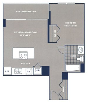 Studio, 1 bath, 600 sqft, $2,390
