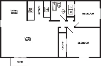 2 beds, 1 bath, 800 sqft, $1,695