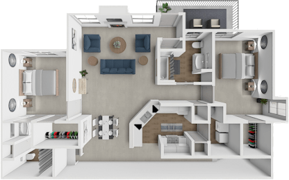 2 beds, 2 baths, 1,442 sqft, $1,529