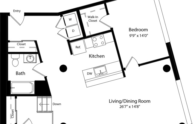 1 bed, 1 bath, 951 sqft, $2,978, Unit 127