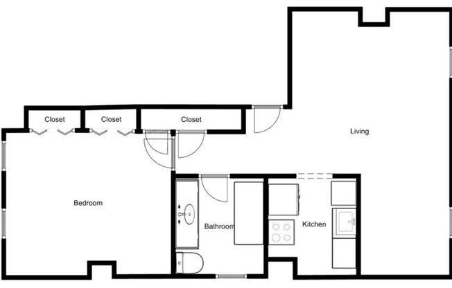 1 bed, 1 bath, 850 sqft, $1,260