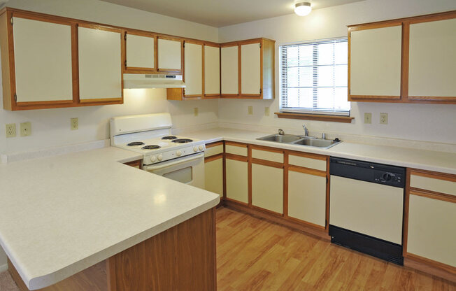 Large Kitchen with Window at Tanglewood Apartments, Oak Creek, WI