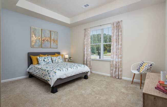 Bedroom with cozy bed at Abberly Chase Apartment Homes, South Carolina, 29936