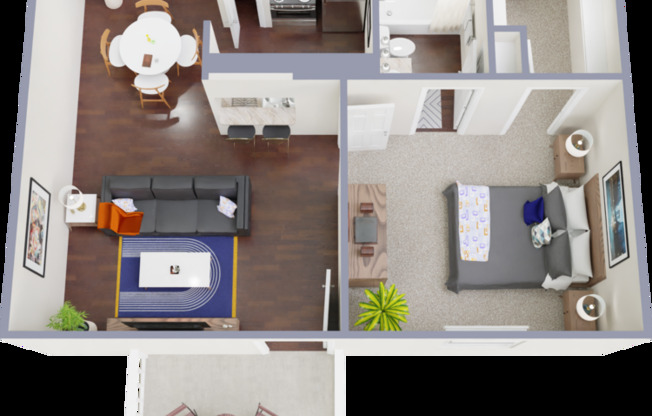 1 bed, 1 bath, 550 sqft, $899