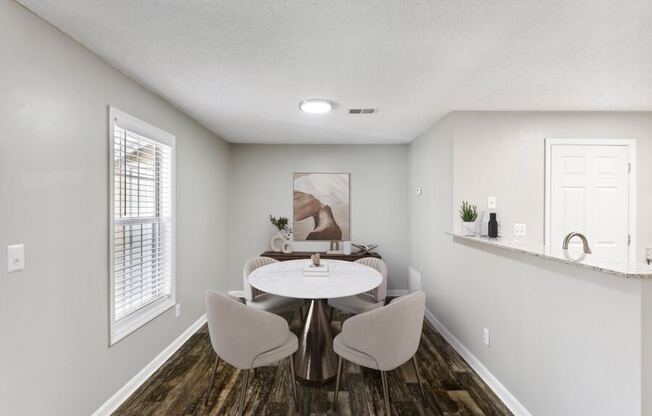 Model apartment dining room