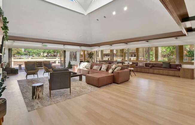 a view of a dance floor in a mirrored room at Summerwood Apartments, California, 95050