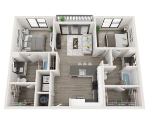 2 beds, 2 baths, 1,027 sqft, $1,858