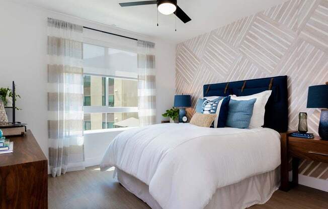 Model Bedroom at The Lofts at Carlsbad Village, Carlsbad