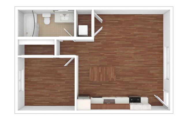 1 bed, 1 bath, 660 sqft, $2,295