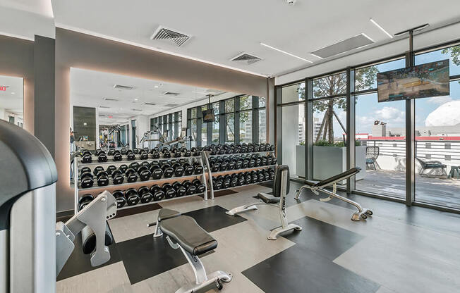 Two Level Fitness Center at Caoba Miami Worldcenter, Miami, 33132