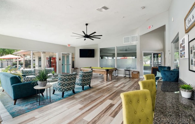 Clubhouse lounge area