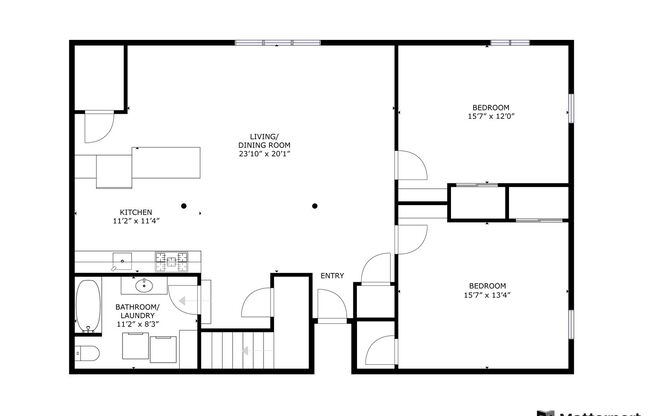 2 beds, 1 bath, 1,293 sqft, $1,795, Unit G8