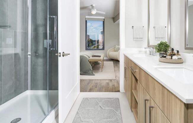 In select homes, enjoy spa-inspired features like double vanities and frameless glass showers—elevated finishes designed to enhance your daily routine.