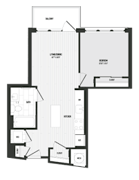 1 bed, 1 bath, 597 sqft, $1,663