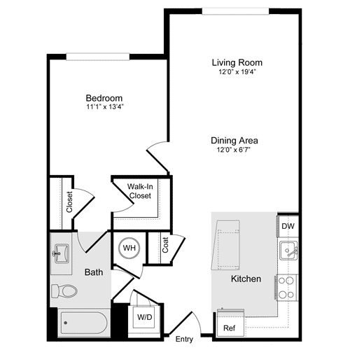 1 bed, 1 bath, 744 sqft, $2,252, Unit 304
