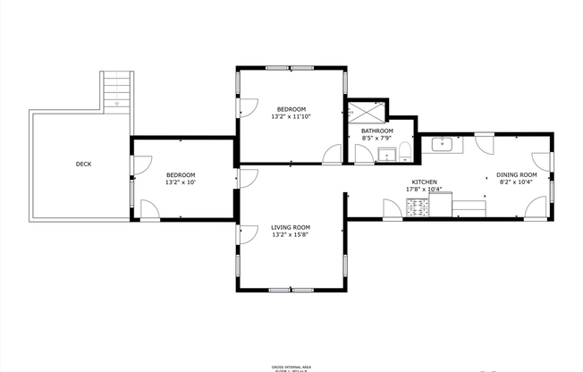 2 beds, 1 bath, 803 sqft, $2,400, Unit 2