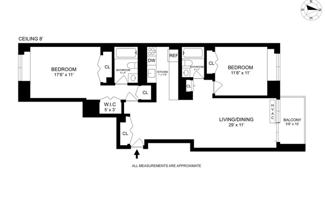 2 beds, 2 baths, $6,300, Unit 23A