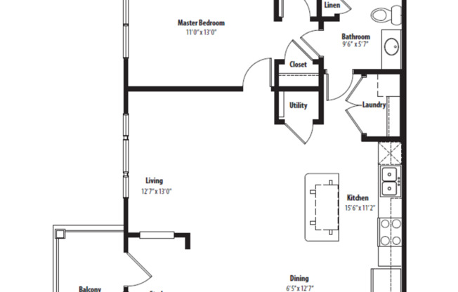 1 bed, 1 bath, 909 sqft, $1,428