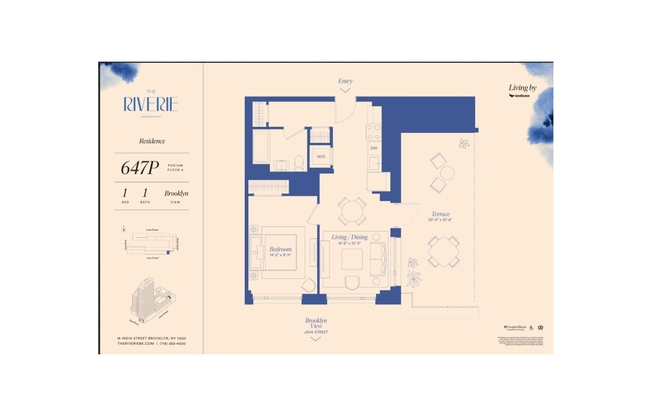 1 bed, 1 bath, $6,025, Unit 647P