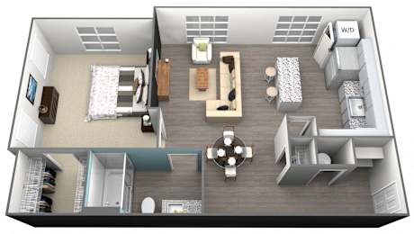 1 bed, 1 bath, 758 sqft, $1,630