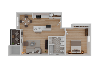 1 bed, 1 bath, 728 sqft, $1,599