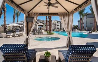 cabana at resort style pool