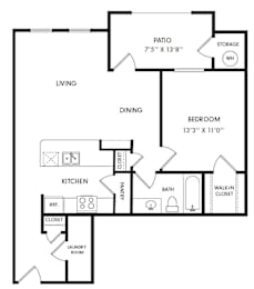 1 bed, 1 bath, 788 sqft, $1,156