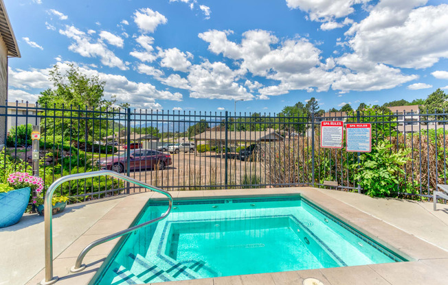 Hot tub area  at Union Heights Apartments, Colorado Springs, CO