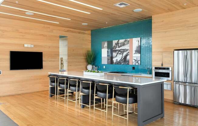 Resident Kitchen Space with Built-In Ovens and Premium Finishes