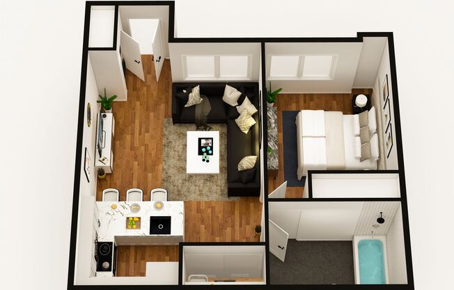 1 bed, 1 bath, 500 sqft, $1,499, Unit 403